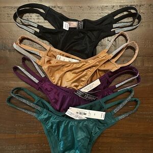 Victoria's Secret Brazilian Rhinestone Strappy Panty Bundle NWT 🪩✨